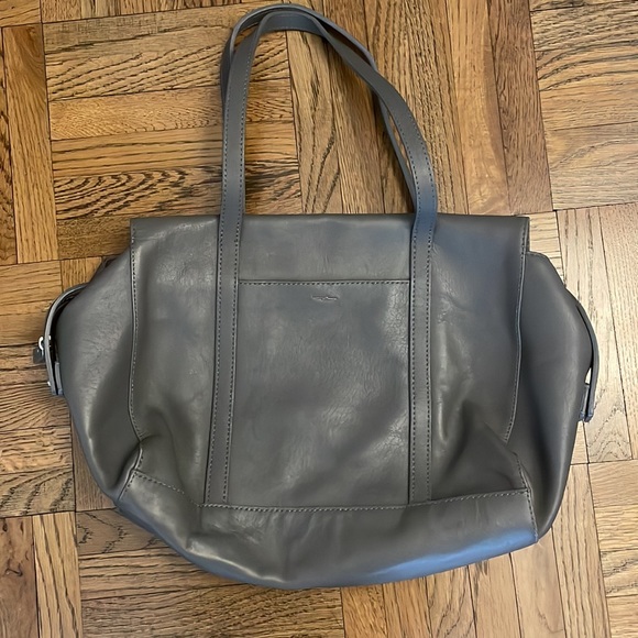 Shinola Detroit Gray Leather Tote - Picture 2 of 10